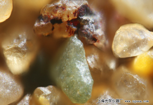 顯微鏡下的摩洛哥北撒哈拉沙粒